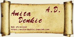 Anita Denkić vizit kartica